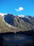 Ráno jsme si přivstali, abychom si prohlédli jak ledovcová jezírka, tak Mt. Cook.