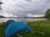 Poslední noc pod stanem - Rosendal, přímo u fjordu