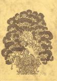 Obraz \"Tajemství pastýře stromů\" formát A4 (210x297 mm), mramorovaný papír, propiska; říjen 2010.